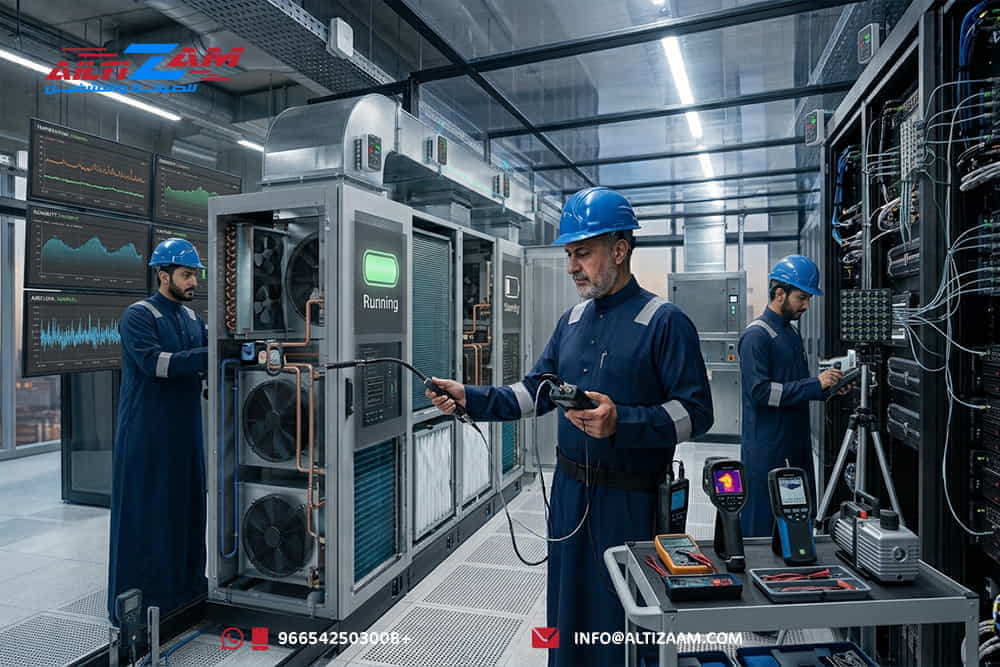 تبريد-غرف-السيرفرات-CRAC نظام-CRAC CRAC-Unit تبريد-غرف-السيرفرات تبريد-مراكز-البيانات Precision-Cooling Server-Room-Cooling Data-Center-Cooling CRAC-بالرياض CRAH CRAC-vs-CRAH CRAC-vs-Split Hot-Aisle Cold-Aisle Hot-Aisle-Containment Cold-Aisle-Containment Raised-Floor-Cooling Server-Rack-Cooling Rack-Airflow Hot-Spots-Server-Room IT-Load-Cooling N-Plus-1-Cooling CRAC-Redundancy BMS-Server-Room DCIM صيانة-CRAC شركة-تبريد-غرف-سيرفرات-بالرياض شركة-HVAC-بالرياض شركة-التزام شركة-التزام-للصيانة-والتشغيل